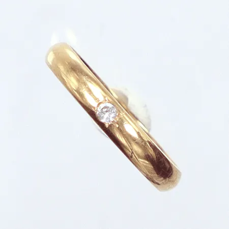 Ring diamant 1x0,02ct, Ø16½, 18k Vikt: 2,5 g