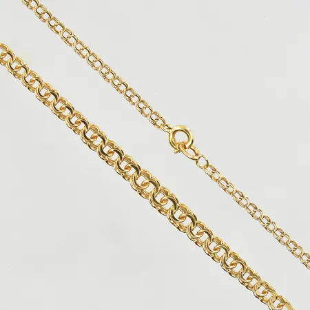 Collier Bismarck, doserad, längd 44½ cm, bredd 2-4 mm, 18K. Vikt: 5,7 g