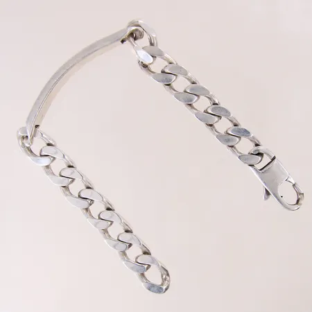 Armband Pansar med bricka, längd: 22cm, bredd: 10,4mm, silver 925/1000 Vikt: 61,1 g