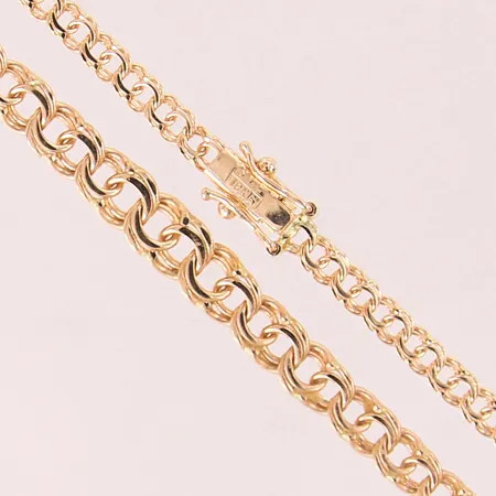 Collier doserad Bismarck, längd: 45cm, bredd: 3,1-5,4mm, 18K  Vikt: 10,5 g