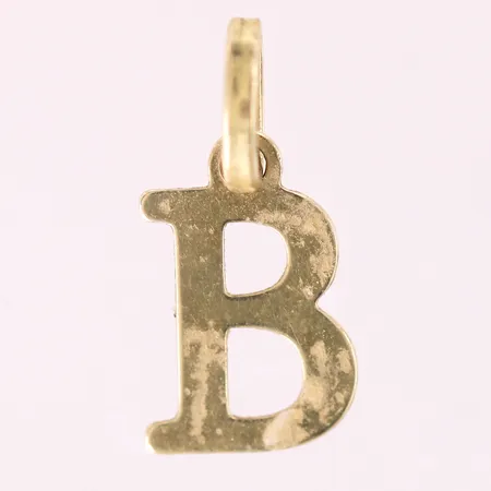 Hänge bokstaven "B", 10x4mm, 18K  Vikt: 0,2 g