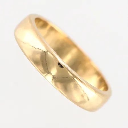 Ring slät,  Schalins, stl 15¾, bredd: ca 4mm, 18K Vikt: 4 g