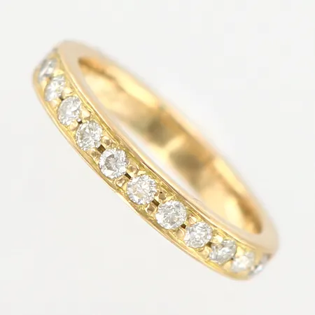 Ring med diamanter 0,35ctv, Schalins, stl 15¼,  bredd: ca 3mm, 18K Vikt: 3,5 g