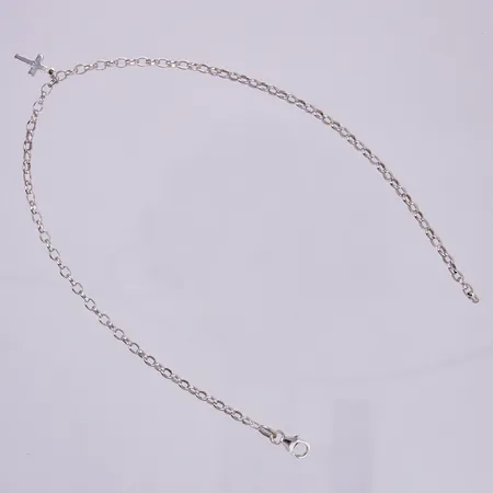 Vristlänk, ankarlänk med en berlock, längd: ca 26,5cm, bredd: ca 3mm, GHA, 925/1000 silver  Vikt: 3,2 g