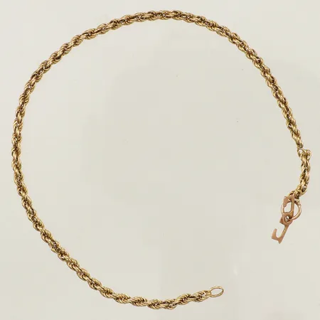 Armband Cordell, längd ca 20,5cm, bredd 2,6mm, lås 8K, defekt i länken, 18K  Vikt: 5,7 g