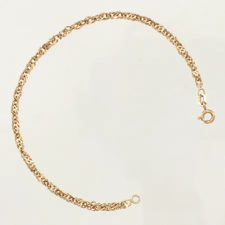 Armband Singapore, längd 17,5cm, bredd 2,8mm, GHA, 18K  Vikt: 2,7 g