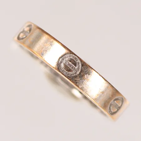 Ring, stl 16½, bredd 2mm, stilkopia, vitguld, repig, 18K Vikt: 3,6 g