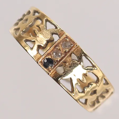 Ring, defekt skena, 14K Vikt: 1,6 g