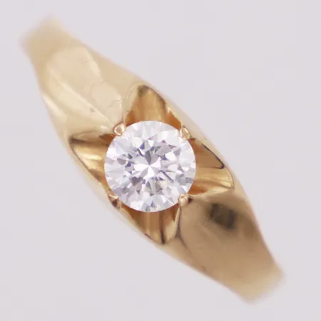 Ring, kubic zirkonia, Guldfynd, stl 19, 18K Vikt: 2,4 g