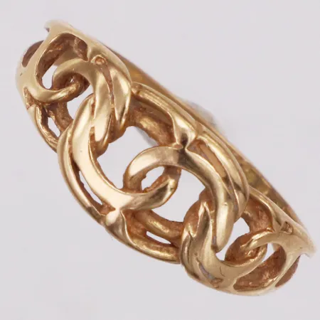 Ring, Bismarck, doserad, stl 16½, bredd 1,9-7,6mm, 18K  Vikt: 2,6 g