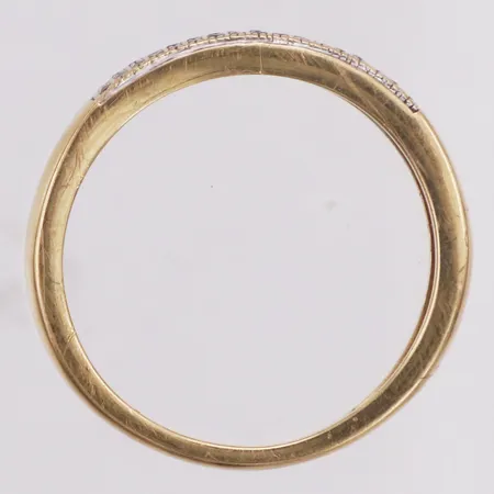 Ring, diamanter ca 0,051ctv, Guldfynd, stl 17½, bredd 2-3,6mm, 18K  Vikt: 2,9 g