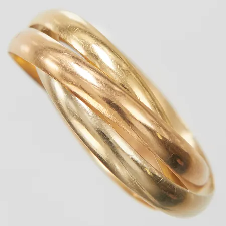 Ring, Ø18½, bredd:2,5-7,5mm, tricolore, Guldfynd, 18K Vikt: 4,3 g