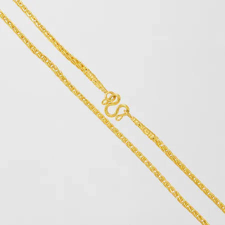 Collier, längd:58cm, bredd:3mm, 2 Baht, Thai, 23K Vikt: 15,2 g