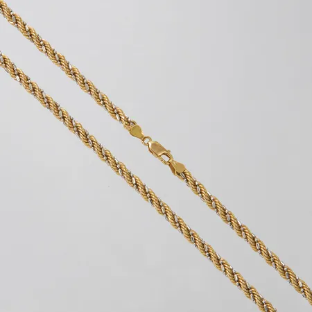 Collier, Cordell, längd:51cm, bredd:4mm, vitguld/rödguld, 18K Vikt: 17,2 g