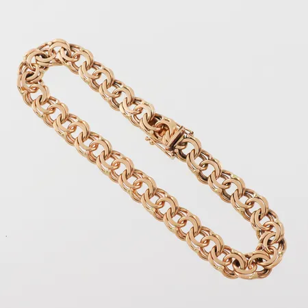 Armband Bismarck, IPO Sundsvall, längd 20.5 cm, bredd 8.4 mm, 18k. Vikt: 28,1 g