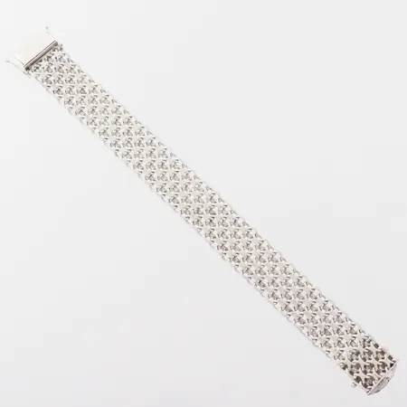 Armband X-länk, Svedbom Köping, längd 18 cm, bredd 17.3 mm, silver. Vikt: 28 g