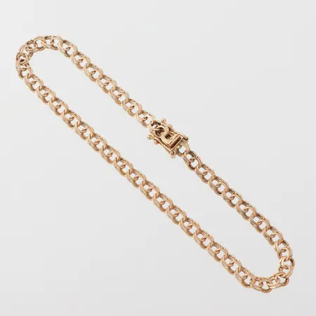 Armband Bismarck, Guldfynd AB, längd 19 cm, bredd 3.7 mm, 18k. Vikt: 5,3 g