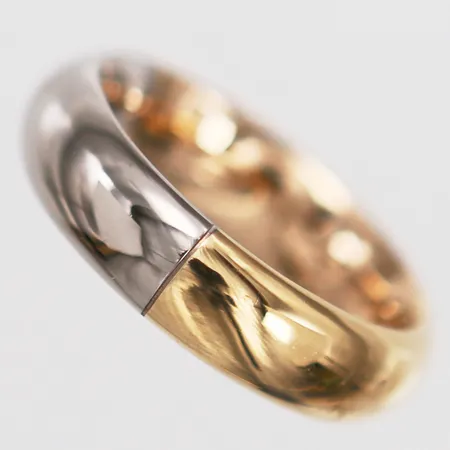 Ring, Gaudy, tvåfärgat guld, stl: 20¾, 18K guld samt vitguld Vikt: 16,6 g