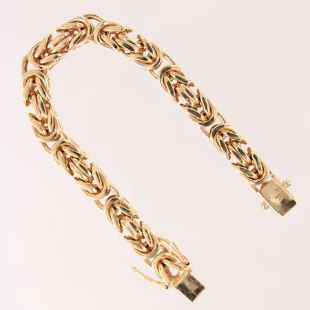 Armband, Kejsar, längd ca 19,5cm, bredd 8,6mm, 18K.  Vikt: 105,6 g