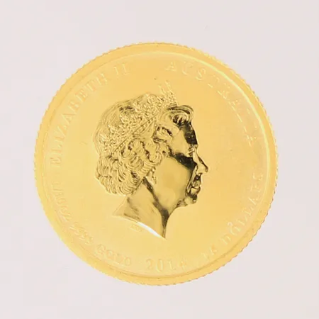 Mynt, Elizabeth II Australia, 15 Dollars, 2014, Year of the horse, plastkasset,  24K Vikt: 3,1 g