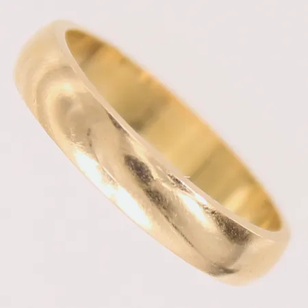 Ring, slät, stl 17½, bredd 4mm, 18K  Vikt: 4,2 g