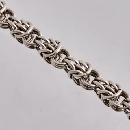 Armband i silver, 19cm, bredd 6mm, 925/1000, vikt 21,53g.