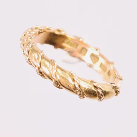 Ring, Ø19½, bredd:5mm, gravyr, 18K 6,9g.