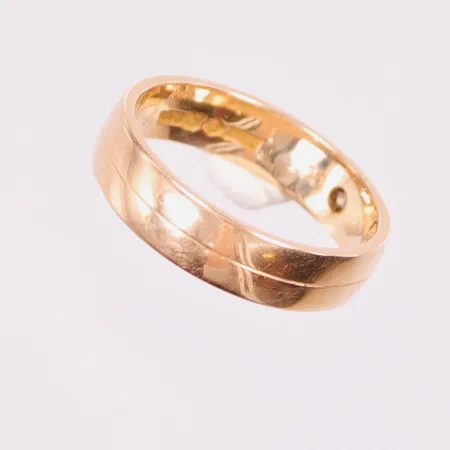 Ring, diamant 1x 0,05ct, Ø17¾, bredd:4mm, gravyr, 18K 5,7g.