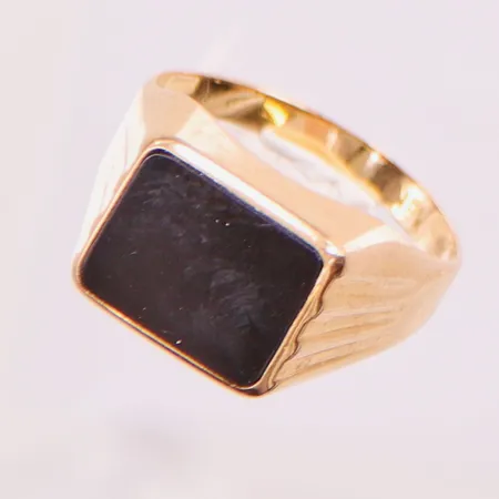 Klackring, onyx, Ø20, bredd:11mm, 18K 4,7g.