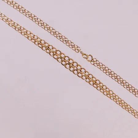 Collier x-länk, 44cm, bredd:5-8mm, 18K 14,8g.