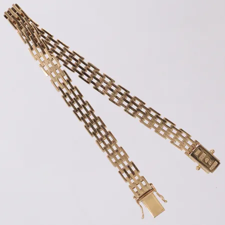 Armband, Korridorlänk, längd 18,5cm, bredd 7,2mm, Alton,18K Vikt: 18,1 g