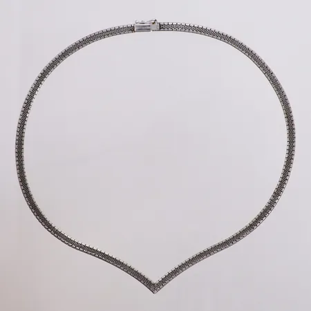 Collier, längd 42cm, bredd 4mm, 830/1000 silver Vikt: 18,9 g