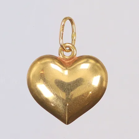 Hänge hjärta mönstrat 11x16mm inklusive hängöglan 18K Vikt: 0,5 g