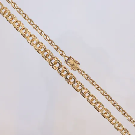 Collier doserad Bismarck 52,5cm bredd 4-8mm, ÄSA (Ädelsmycken Aktiebolag) Stockholm 1972, 18K Vikt: 23,3 g