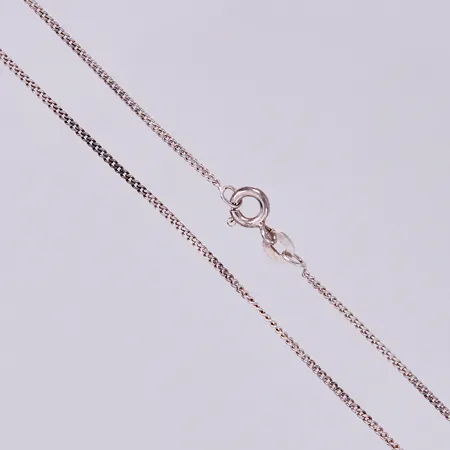 Kedja pansar, längd: ca 40cm, bredd: ca 1mm, 925/1000, silver Vikt: 1,7 g