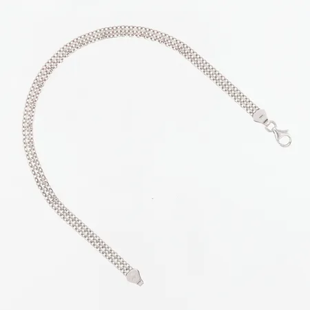 Armband X-länk, vitguld, 19,5cm, bredd: 4mm, GHA 18K Vikt: 3,7 g