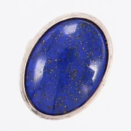 Silverring Pandora, stämplad ALE, sten Lapis lazuli 20x26mm, stl 16¾, S925/1000 Vikt: 10,8 g