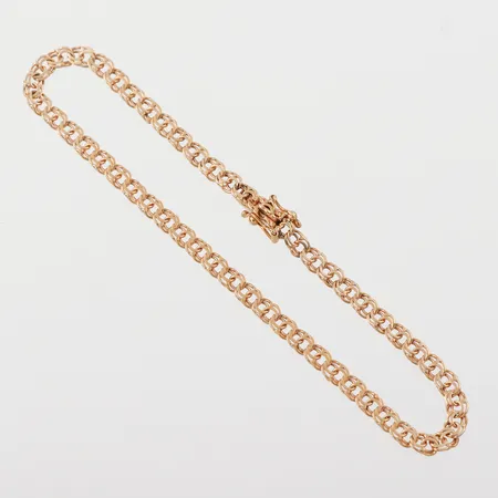 Armband Bismarck, Svenska Guldvaruaktiebolaget Stockholm, längd 19 cm, bredd 3.4 mm, 18k. Vikt: 4,1 g