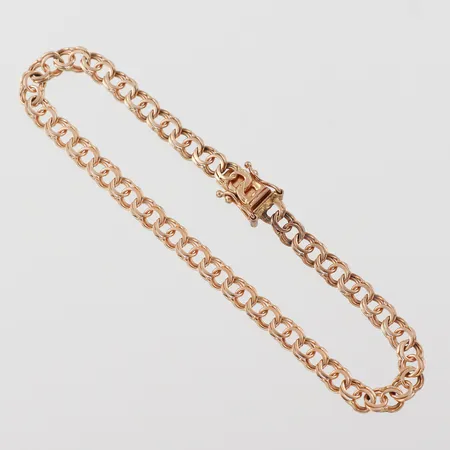 Armband Bismarck, Guldfynd AB, längd ca 18.5 cm, bredd 4.5 mm, 18k. Vikt: 7,1 g