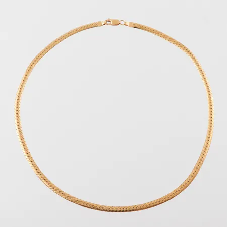 Collier Balestra, längd ca 42.5 cm, bredd 3.9 mm, 18k. Vikt: 9,8 g