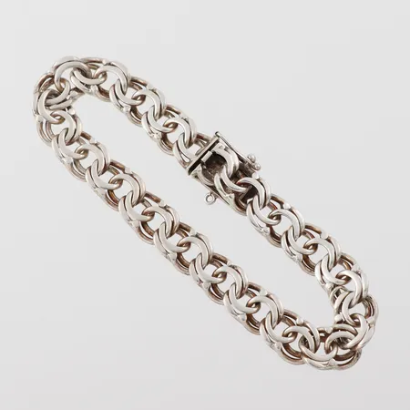 Armband Bismarck, Victor Janson Lindesberg, längd 20 cm, bredd 9.5 mm, silver. Vikt: 24 g