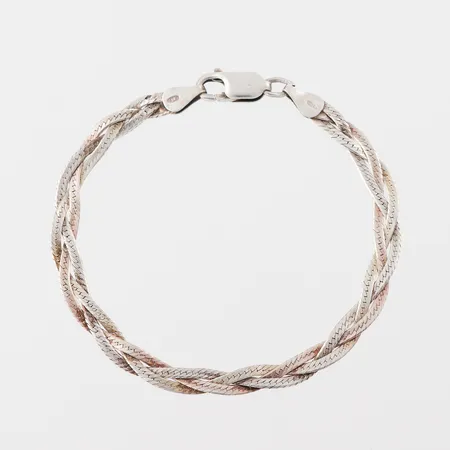 Armband, längd 18 cm, bredd 4.1 gram, silver 925/1000. Vikt: 4,2 g