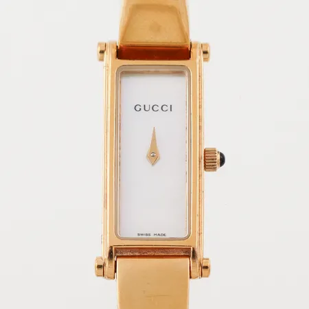 Damur Gucci 1500L, snr:0799388, urtavla i pärlemor, quartz, doublé,  (batteribyte krävs, bruksslitage)