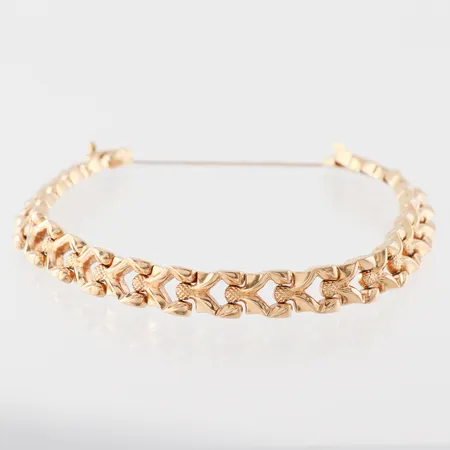 Armband, stämplat Italien, längd ca 19 cm, bredd 8 mm, 18k. Vikt: 11,5 g