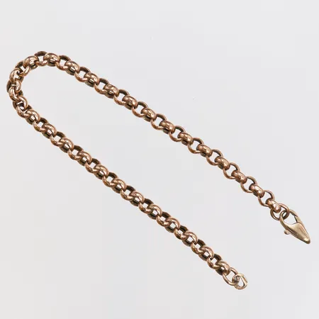 Armband, kullänk, defekt, längd 19cm, bredd 5mm, 18K guld Vikt: 4,5 g