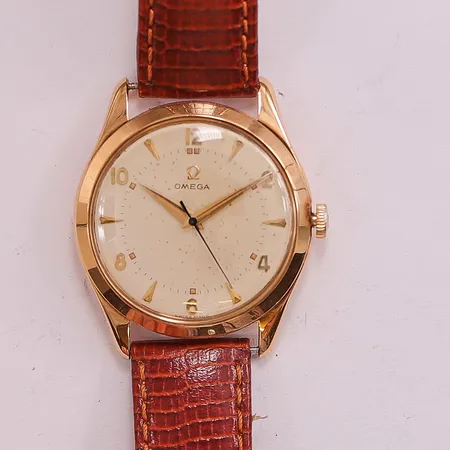 Herrur Omega Trèsor 14K, 35mm, manuell, ref:2624, boettnr:11133601, Cal.283, verknr:13312729, utbytt sekundvisare.