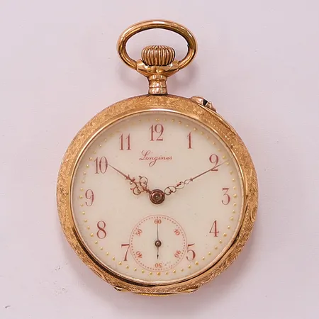 Fickur Longines Grand Prix Paris 1900, 36mm, boettnr:1113434, innerboett i metall, bruttovikt 18K 35,6g.