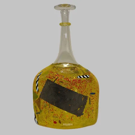 Flaska, "Satellite", Bertil Vallien för Kosta Boda, signerad och numrerad 89252, höjd 25cm, etikettmärkt, glas. Vikt: 0 g