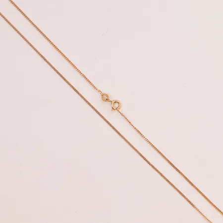 Kedja pansar, 46cm, bredd:1mm, 18K 2,5g.