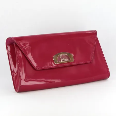 Väska Christian Louboutin, Vero-Dodat patent leather, rosa lackläder,  invändigt rött skinn samt rosa mocka. Vikt: 0 g